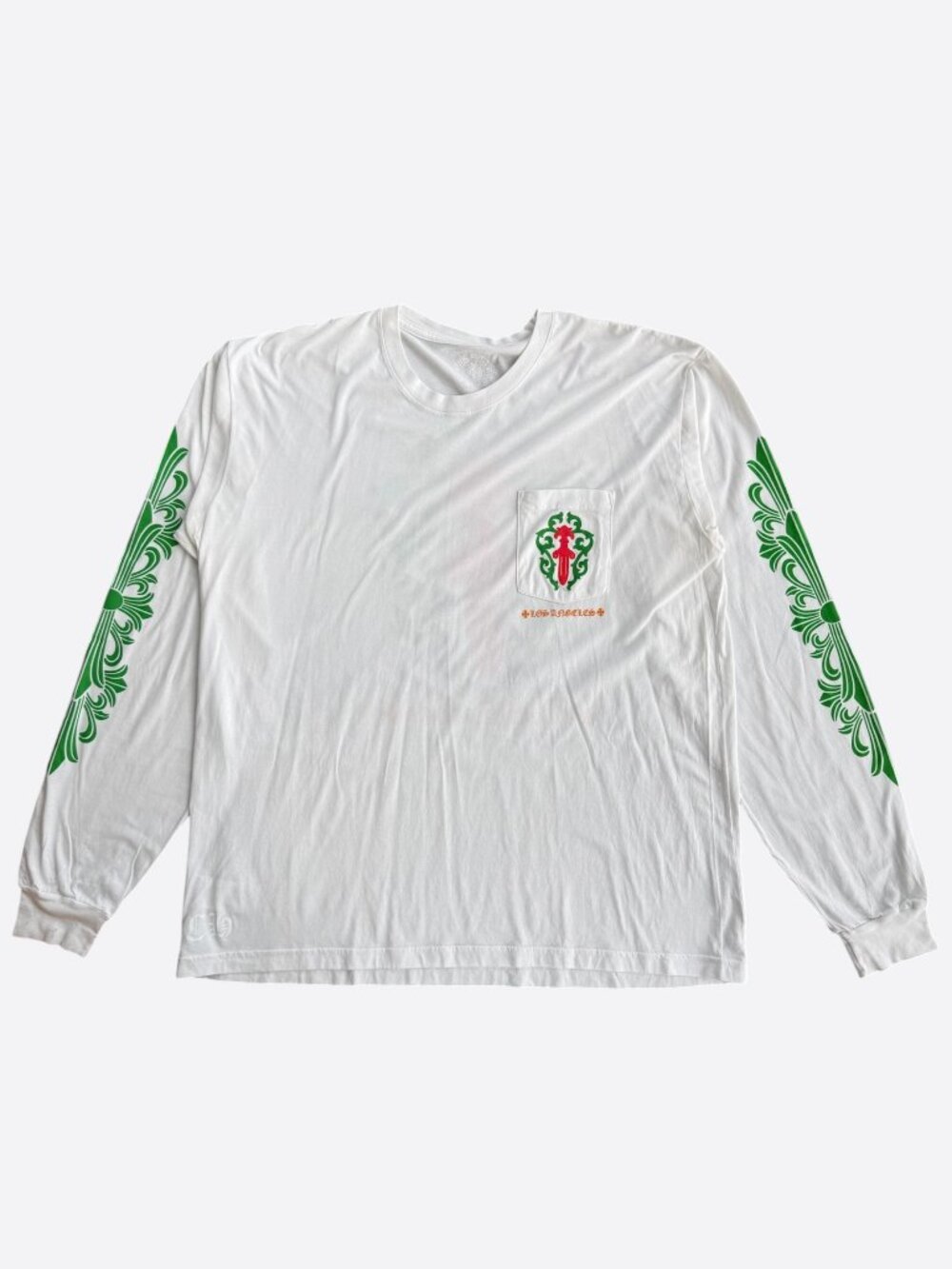 Chrome Hearts White, Green & Red Dagger Longsleeve T-Shirt